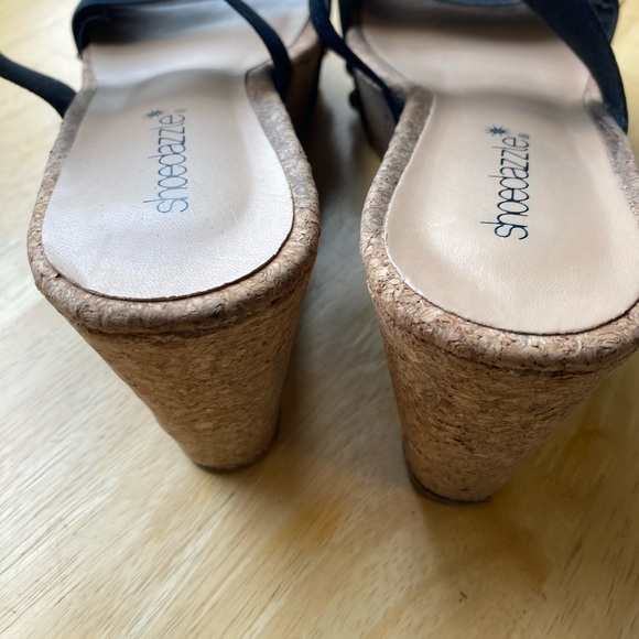 SHOE DAZZLE Cork Wedge Sandles Size 10.5 - Picture 6 of 7